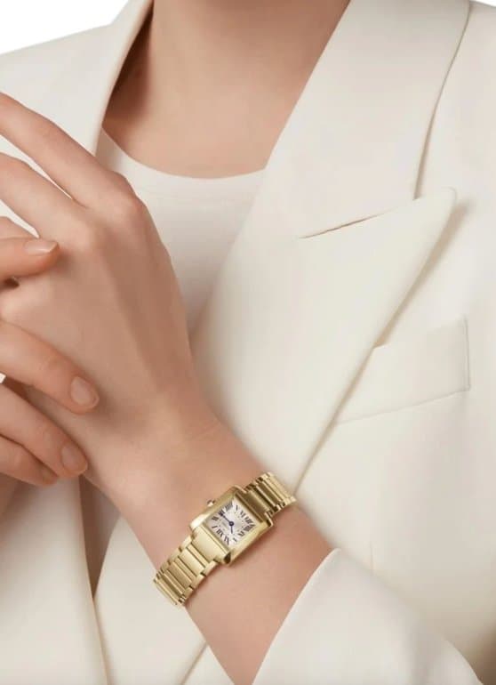 Cartier * TANK FRANCAISE SMALL WGTA0344/ЖЕЛТОЕ ЗОЛОТО/БРАСЛЕТ 2