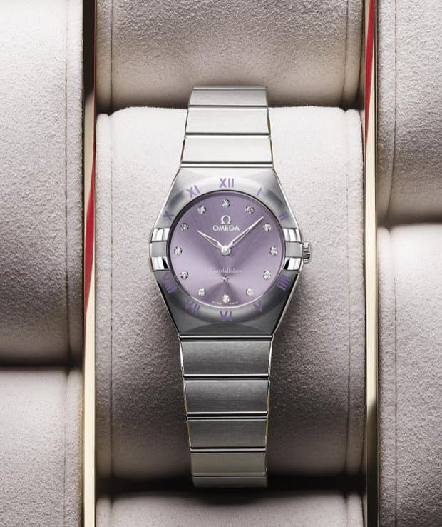 Omega * CONSTELLATION 28 ММ ref.131.10.28.60.60.002/ЦИФЕРБЛАТ ПАЧУЛИ С БРИЛЛИАНТОВЫМИ МЕТКАМИ/БРАСЛЕТ 3