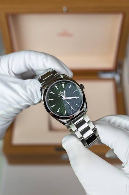 Omega * SEAMASTER AQUA TERRA 150M CO-AXIAL MASTER CHRONOMETER 41 MM 220.10.41.21.10.001 С ТЕМНО-ЗЕЛЕНЫМ ЦИФЕРБЛАТОМ НА БРАСЛЕТЕ 11
