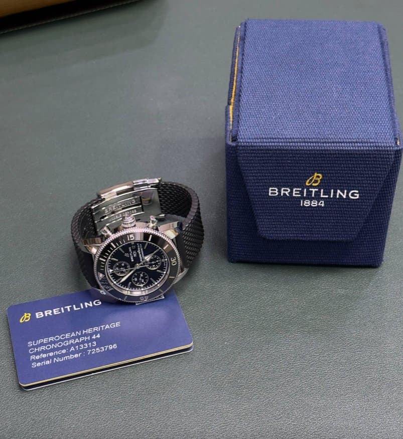 Breitling * SUPEROCEAN HERITAGE II B01 CHRONOGRAPH 44 ММ A13313/ЧЕРНЫЙ ЦИФЕРБЛАТ/ЧЕРНЫЙ КАУЧУК 6