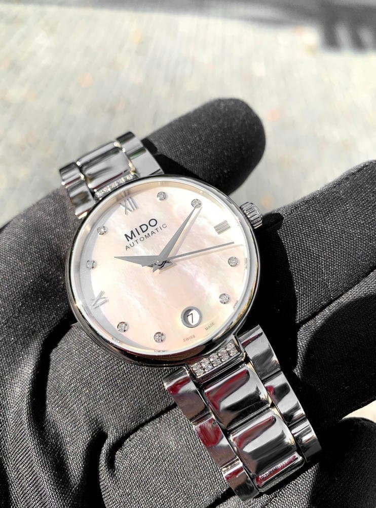 Mido Baroncelli II Donna Auto M0222076111611. Перламутровый цифер / Браслет / 28 бриллиантов / d=33mm 3