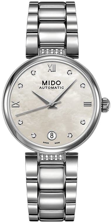 Mido Baroncelli II Donna Auto M0222076111611. Перламутровый цифер / Браслет / 28 бриллиантов / d=33mm