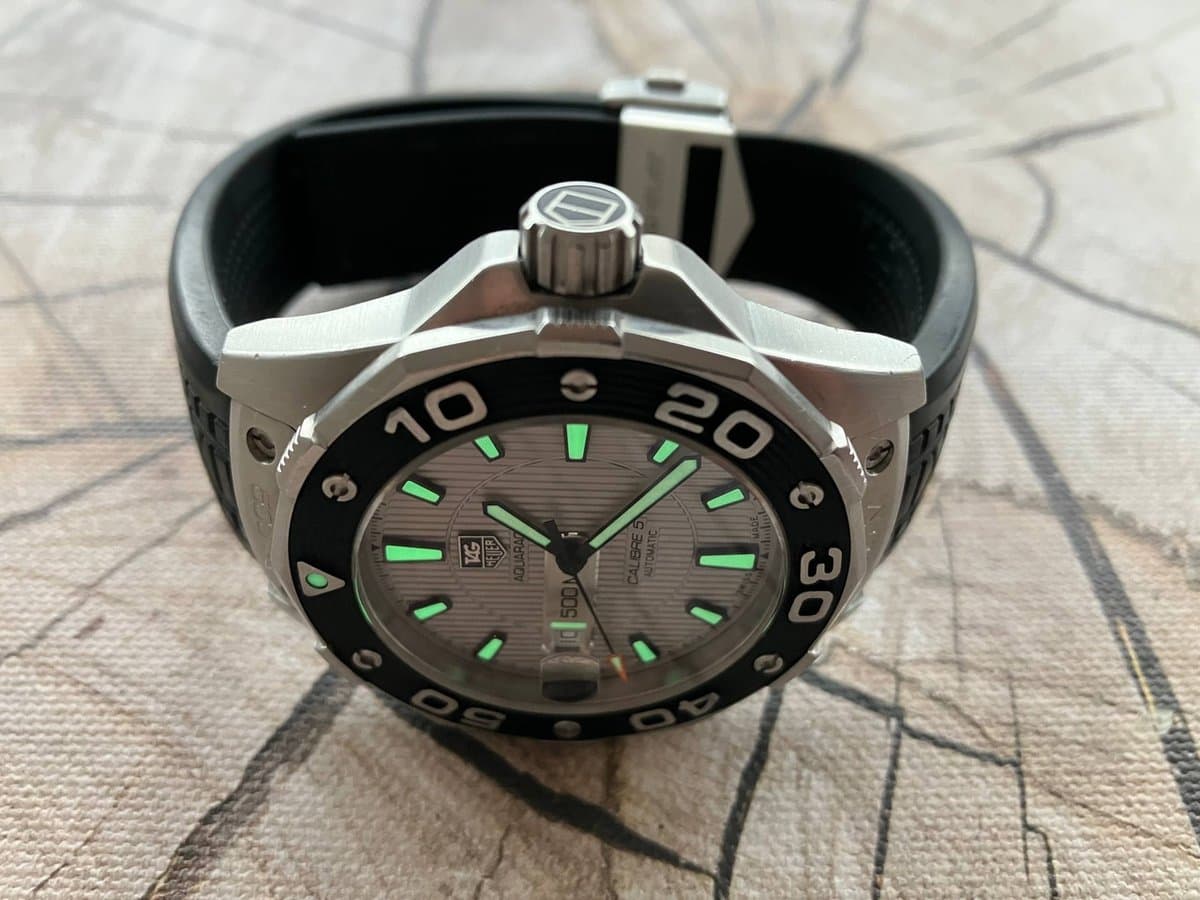 Tag Heuer Aquaracer 43мм автомат (серый фэйс) на каучуке 5