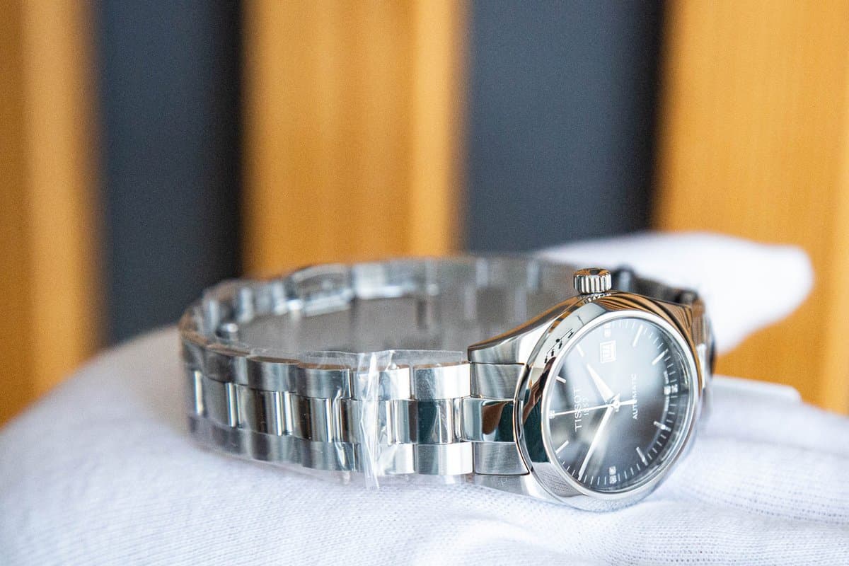Tissot T-My Lady Auto T1320071106600. Браслет + ремешок / Черный цифер / 8 брил / d=29mm 9