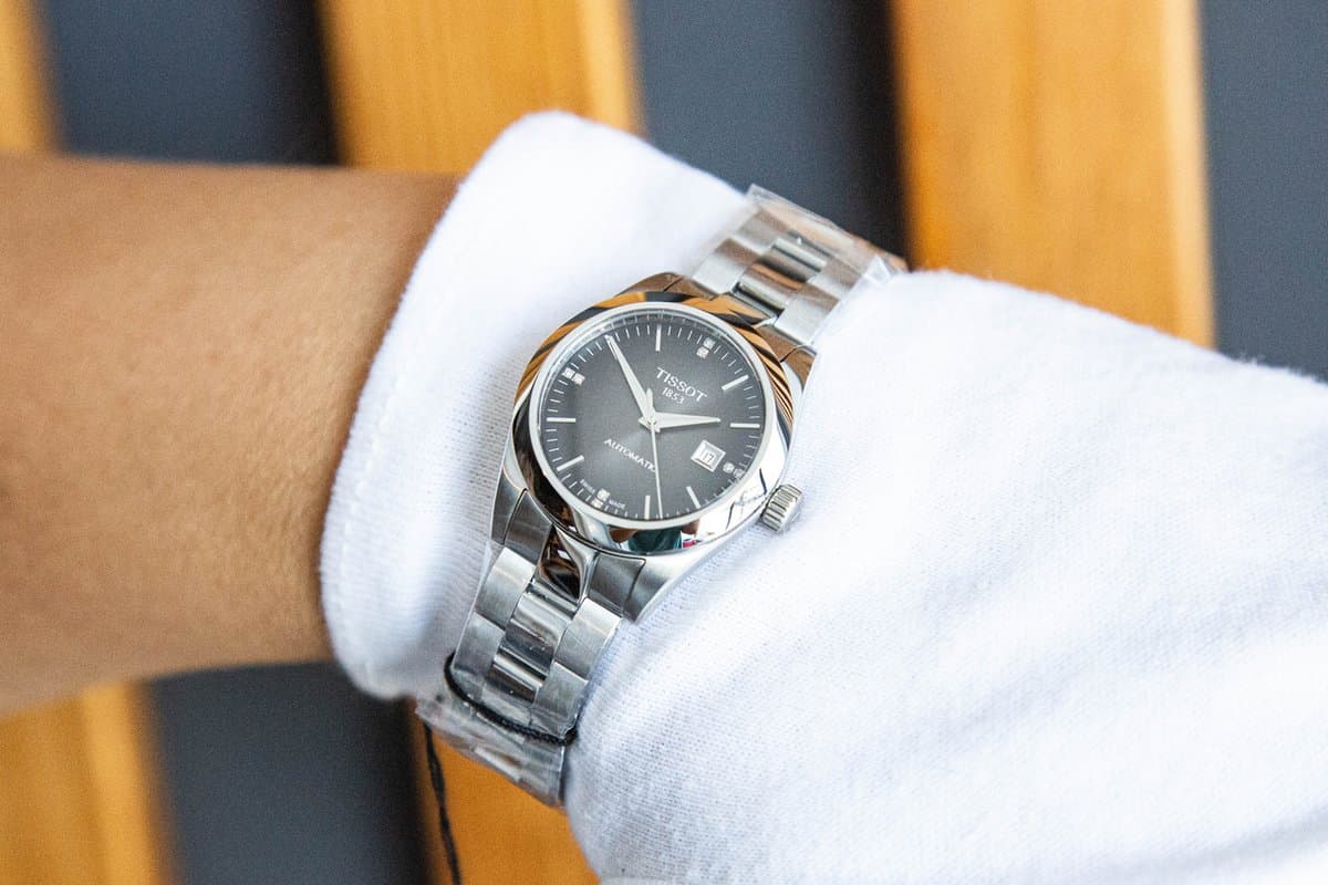 Tissot T-My Lady Auto T1320071106600. Браслет + ремешок / Черный цифер / 8 брил / d=29mm 6