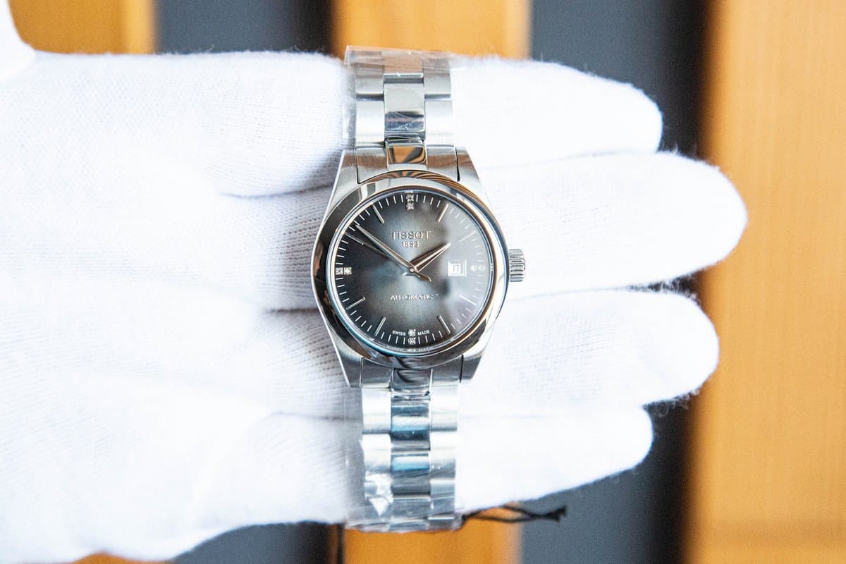Tissot T-My Lady Auto T1320071106600. Браслет + ремешок / Черный цифер / 8 брил / d=29mm 15