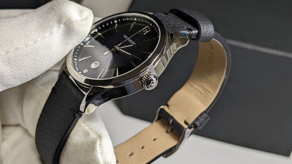 Victorinox 241754 ALLIANCE SMALL перламутровый циферблат, тёмный кожаный ремешок, корпус 35мм (ЖЕНСКИЕ) 4