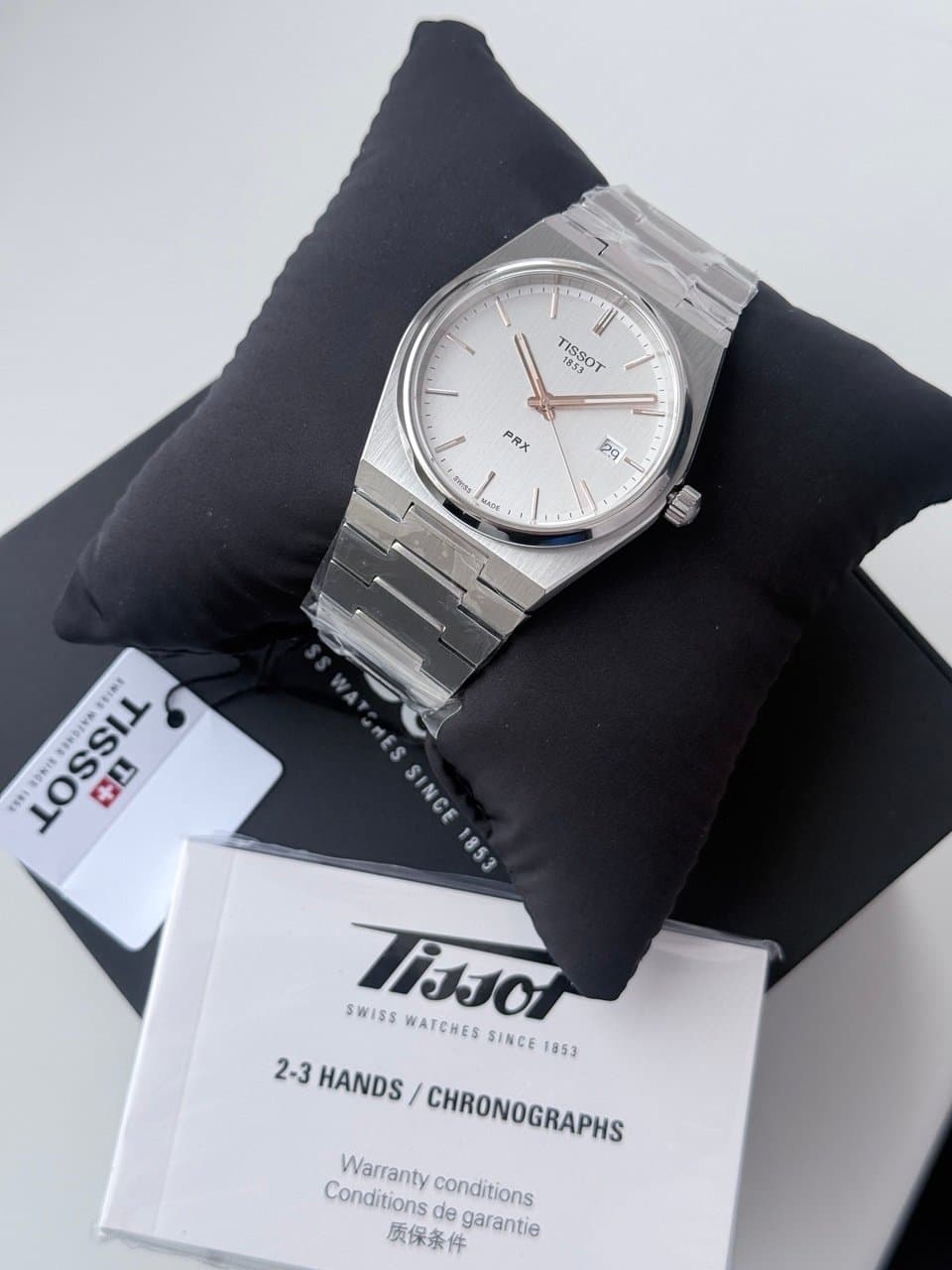 Tissot PRX 40mm. T137.410.11.031.00. ИНТЕГРИРОВАННЫЙ БРАСЛЕТ. САПФИР. ЗОЛОТЫЕ МЕТКИ И СТРЕЛКИ. 3
