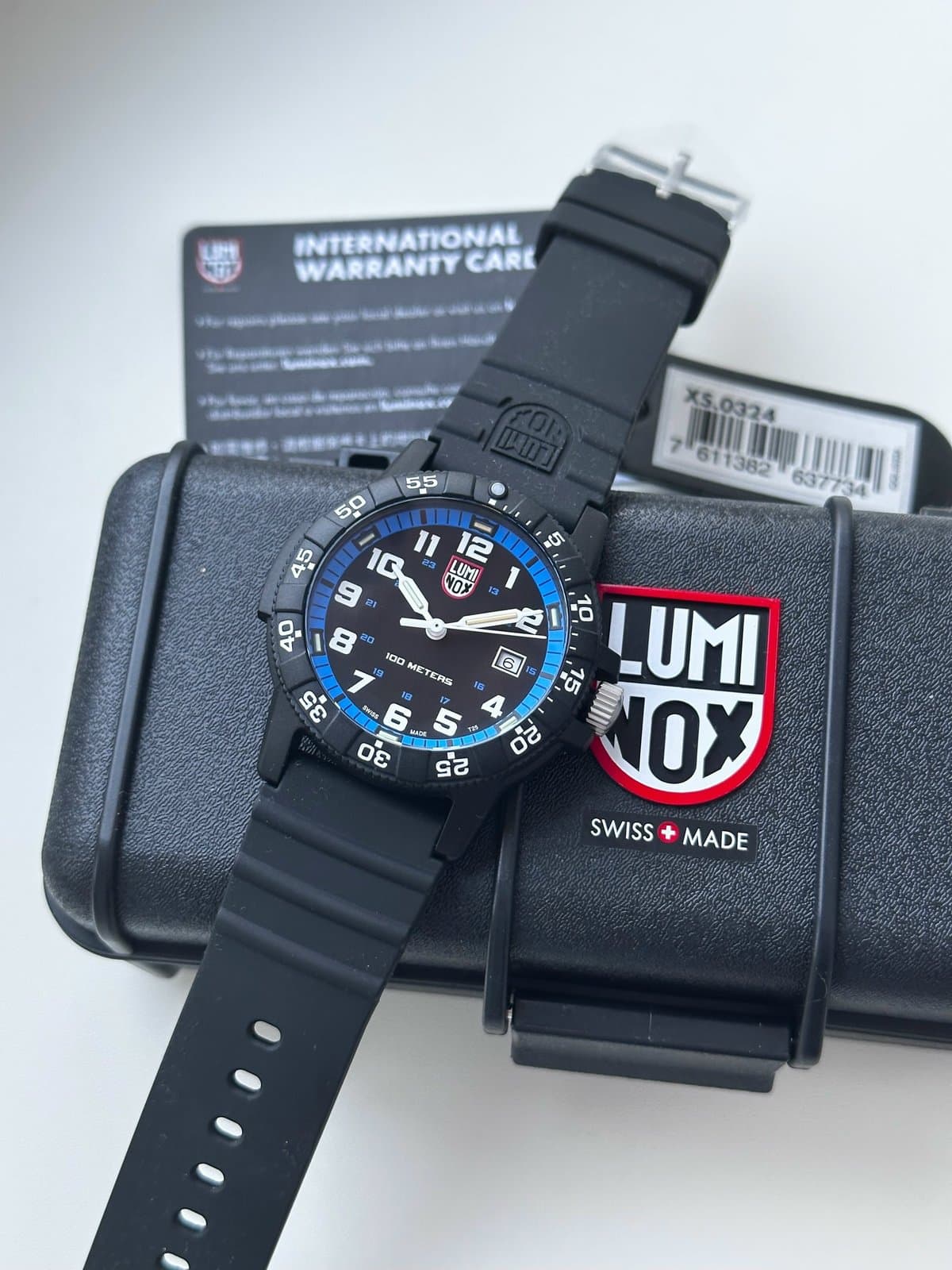 Luminox SEA TURTLE XS.0324 КВАРЦ, АРАБСКИЕ ЦИФРЫ, ЧЁРНЫЙ ЦИФЕРБЛАТ С СИНИМ РАНТОМ. ОТЛИЧНАЯ ЦЕНА! 2