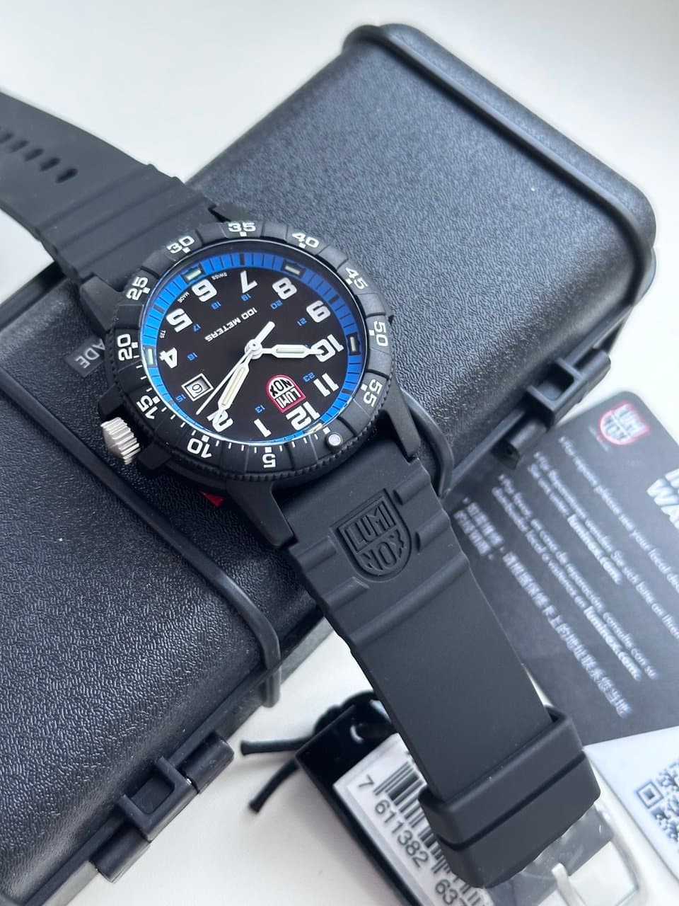 Luminox SEA TURTLE XS.0324 КВАРЦ, АРАБСКИЕ ЦИФРЫ, ЧЁРНЫЙ ЦИФЕРБЛАТ С СИНИМ РАНТОМ. ОТЛИЧНАЯ ЦЕНА! 4